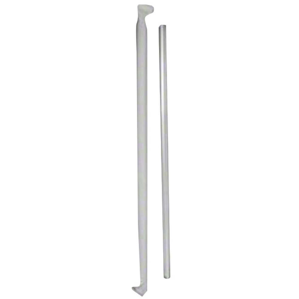 Goldmax Giant Wrapped Plastic Beverage Straws, 8in, Clear, Case Of 3,000 (Min Order Qty 2) MPN:WG775CLR
