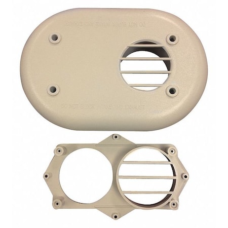 Flush-Mount Vent Kit, Plastic, 2