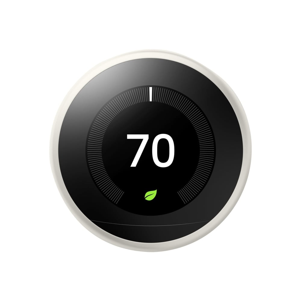 Google Nest Programmable Learning Thermostat with Temperature Sensor, 3rd Generation, White MPN:T3017US