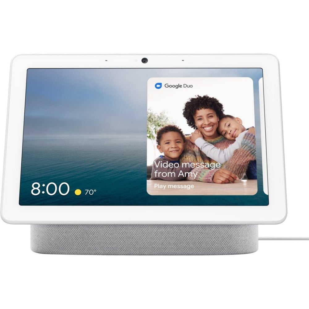 Google Nest Hub Max Smart Home Assistant With Voice Search and Voice Command, White MPN:GA00426-US