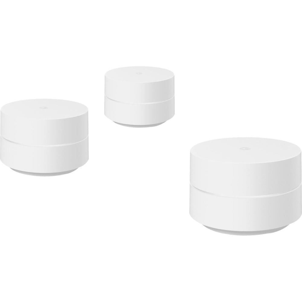 Google Wifi - Wi-Fi system (3 routers) - up to 4,500 sq.ft - mesh - GigE - Wi-Fi 5 - Bluetooth - Dual Band MPN:GA02434-US