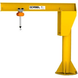Gorbel® HD Free Standing Jib Crane 20' Span & 13' Height Under Boom 2000 Lb Capacity FS300-100-13-20