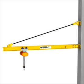 Gorbel® HD Wall Bracket Jib Crane 8' Span & 200° Rotation 2000 Lb Capacity WB100-100-08