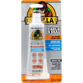 Gorilla® Waterproof Caulk & Seal Tube 2.8 oz. Capacity Clear 108324 - Pkg Qty 6