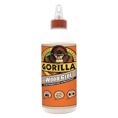 Instant Adhesive, Wood Glue Series, Clear, 24 hr Full Cure, 36 fl oz, Bottle MPN:6206001