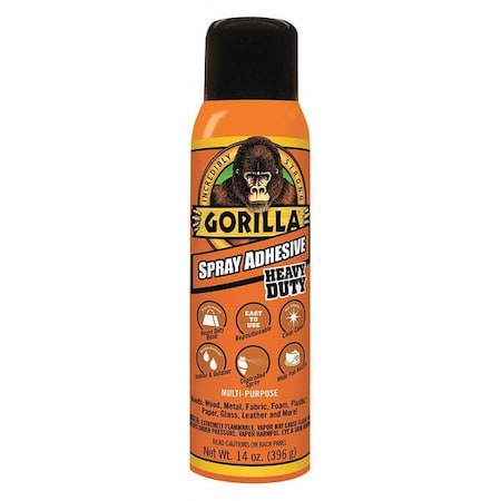 Spray Adhesive, 14 fl oz, Aersol Can, Clear MPN:6301502