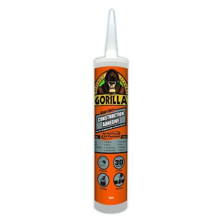 Construction Adhesive, Heavy Duty Series, White, 9 oz, Cartridge MPN:8010001