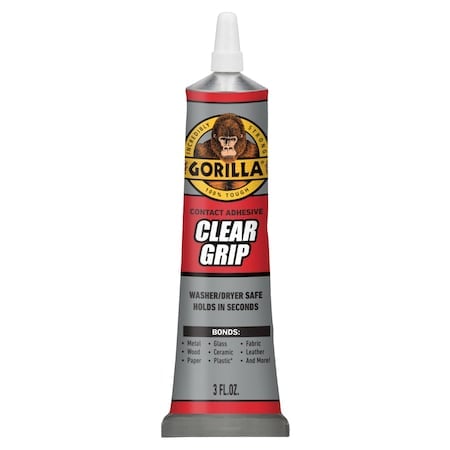 Instant Adhesive, Clear Grip Series, 3 fl oz, Tube MPN:8040002