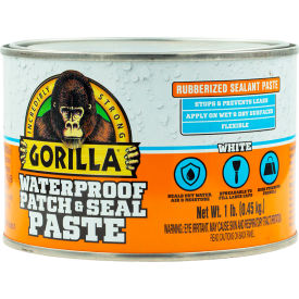 Gorilla® Patch & Seal Paste 1 lb. Capacity White 109406 - Pkg Qty 6