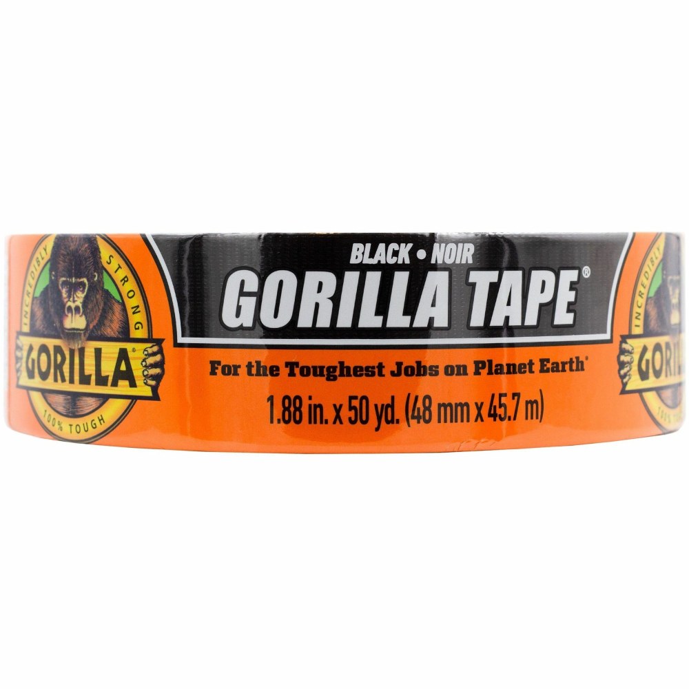 Gorilla Tape - 50 yd Length x 1.88in Width - Black - 1 Roll MPN:108084
