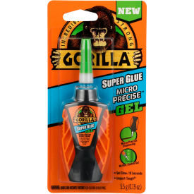 Gorilla® Super Glue Gel Micro Precise 5.5g Capacity Translucent 102177 - Pkg Qty 6