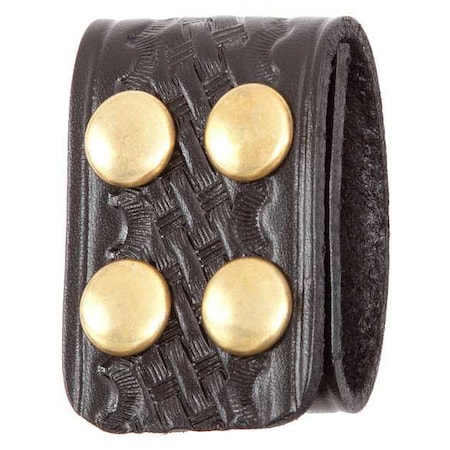 Belt Keeper, Leather, Black, 1-3/4 in, Snap MPN:B129WBR