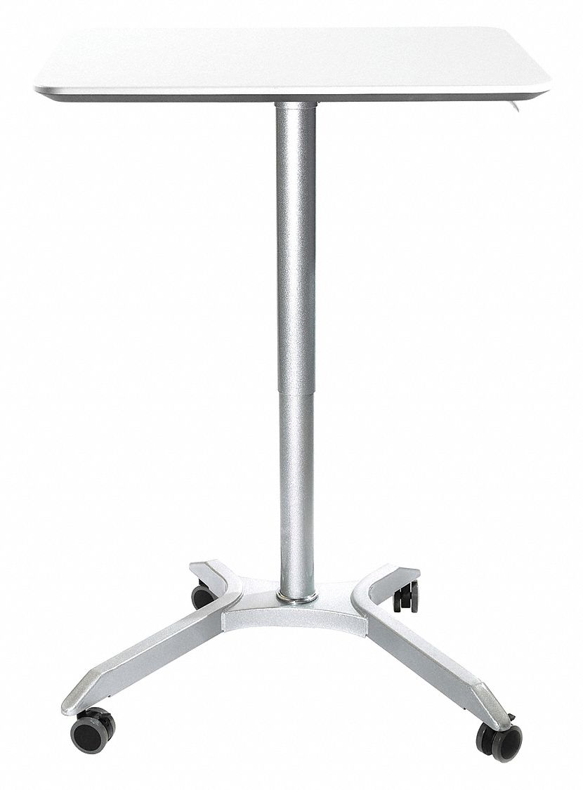 Mobile Desk Cart White Steel/Aluminum MPN:OFF65801