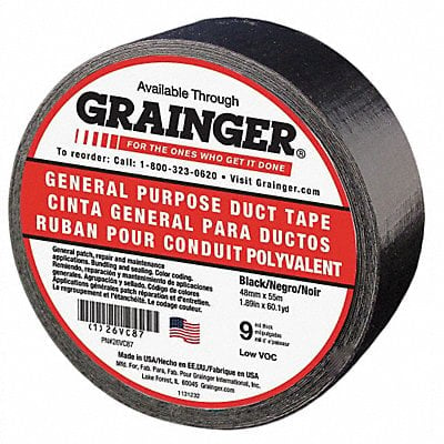Duct Tape Black 1 7/8 in x 60 yd 9 mil MPN:26VC87