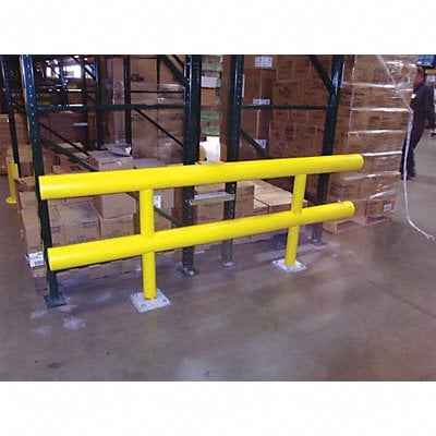 Guard Rail System Yellow 42 in H Steel MPN:SGR-2-096-42-P
