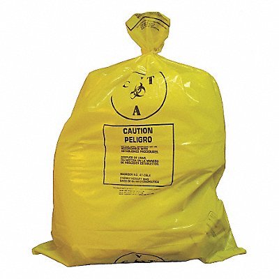 Chemo Waste Bags 25 gal Yellow PK100 MPN:3UAD7