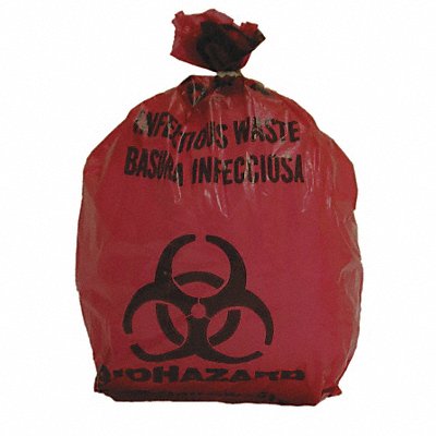 Biohazard Bags 1 gal Red PK200 MPN:3UAF2