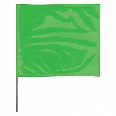 Marking Flag 18  Glo Green PVC PK100 MPN:2318GG-200