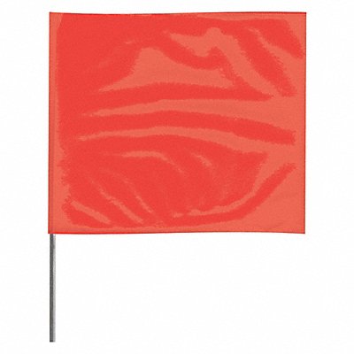 Marking Flag 18  Glo Red PVC PK100 MPN:2318RG-200