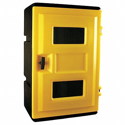 Safety Cabinet Plastic Yellow MPN:6ATL9