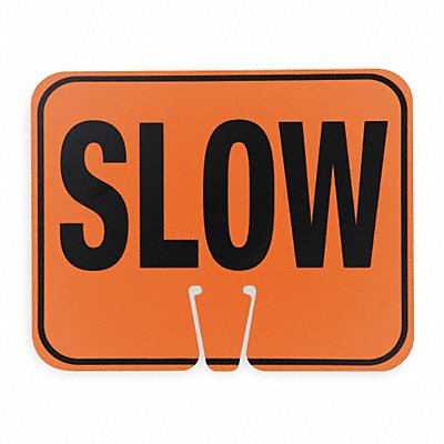Traffic Cone Sign Blk/Orng Slow Traffic MPN:03-550-S
