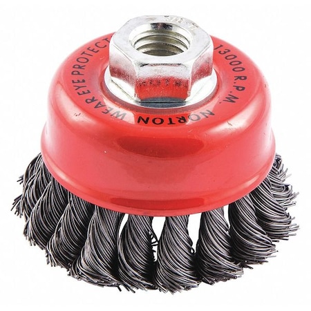 Cup Brush, Knotted, 3-1/2