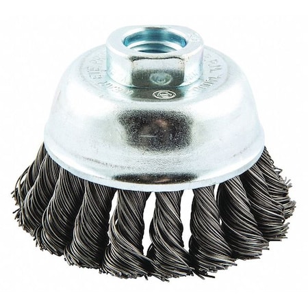 Knot Wire Cup Brush, Threaded Arbor Mount MPN:66252838835