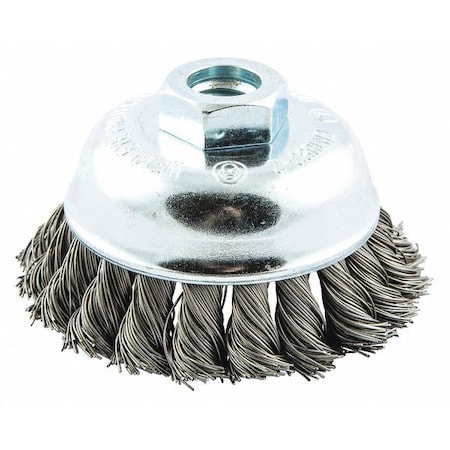 Knot Wire Cup Brush, Threaded Arbor Mount MPN:66252838868