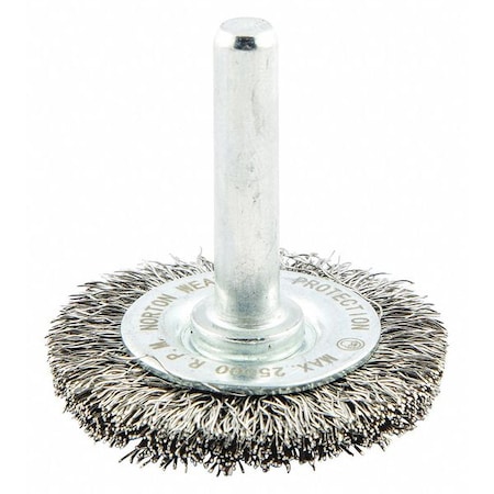 Wire Wheel Brush, Shank Mount, 1/4