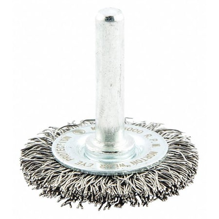 Wire Wheel Brush, Shank Mount, 1/4