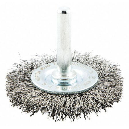 Wire Wheel Brush, Shank Mount, 7/16