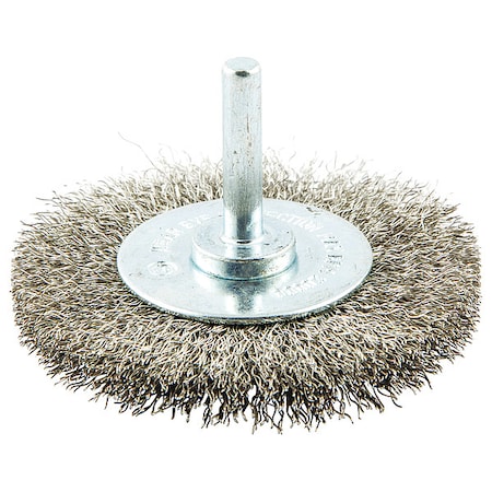 Wire Wheel Brush, Shank Mount, 3/4