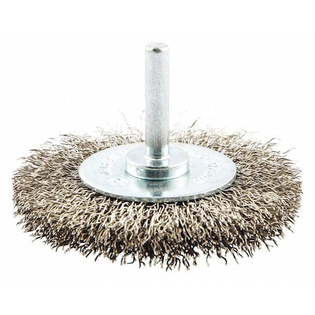 Wire Wheel Brush, Shank Mount, 3/4