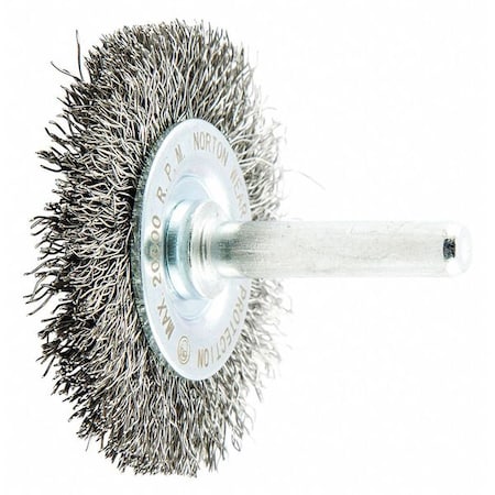 Wire Wheel Brush, Crimped, Carbon Steel MPN:66252839029