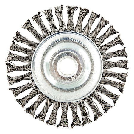 Wire Wheel Brush, Twisted, Carbon Steel MPN:66252839036