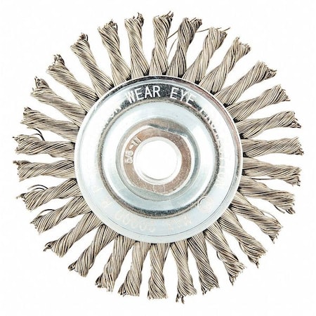 Wire Wheel Brush, Twisted, Stainless Steel MPN:66252839039