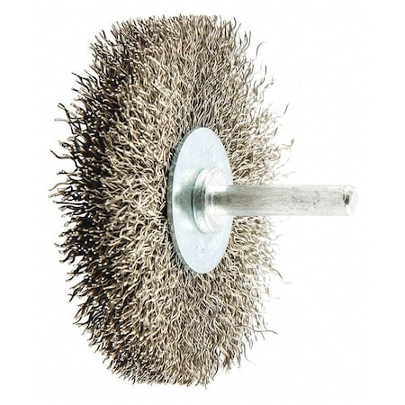 Wire Wheel Brush, Crimped, Stainless Steel MPN:66252839048