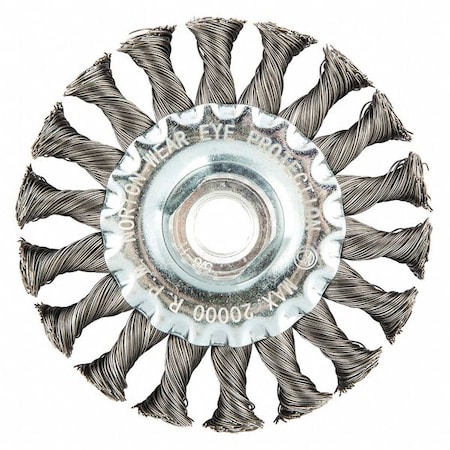 Wire Wheel Brush, Knotted, Carbon Steel MPN:66252839052