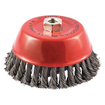 Knot Wire Cup Brush, Threaded Arbor Mount MPN:66252839104