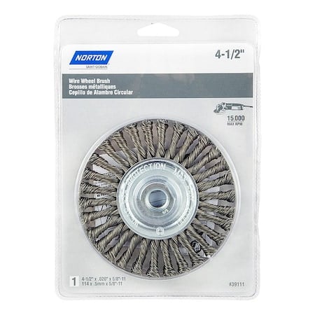 Wire Wheel Brush, Twisted, Carbon Steel MPN:66252839111