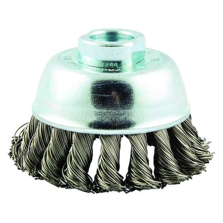 Knot Wire Cup Brush, Threaded Arbor Mount MPN:66252839127