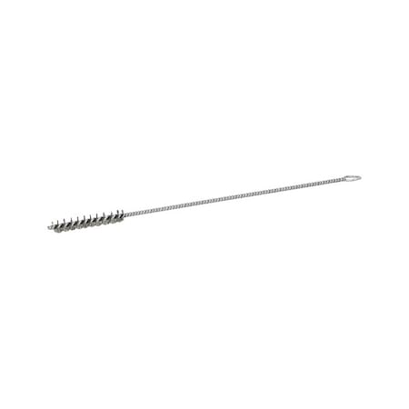 Tube Brush, Single Spiral, Steel, 1/4