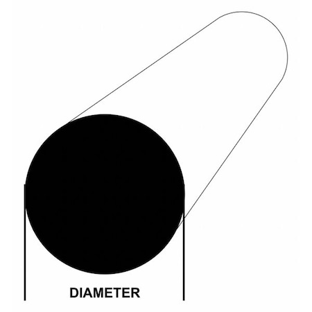 Aluminum Rod, 6 ft - L, 3.5 in - OD MPN:18053_72_0