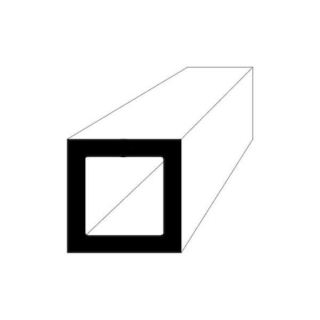 Aluminum Square Tube, Aluminum, 6063 Alloy Type, 1 in Outside Square, 6 ft L. MPN:22659_72_0