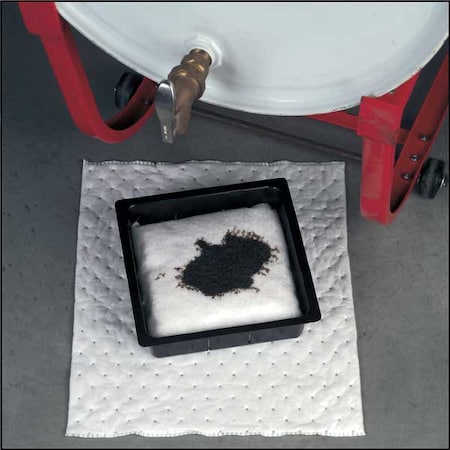 Drip Pan Kit, Absorbs 5.5 gal. Oil, White MPN:3RPV2