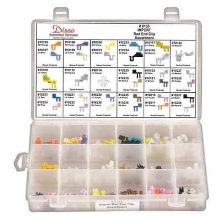 Import Door Lock Rod End Clip, 128 Pc MPN:8133
