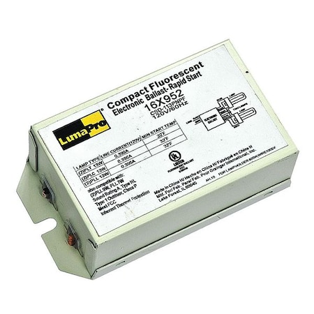 CFL Ballast, Electronic, 13W, 120V (Formerly LumaPro) MPN:16X952