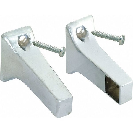 Towel Bar Brackets, Zinc, 1 3/8 in H, PR MPN:15151