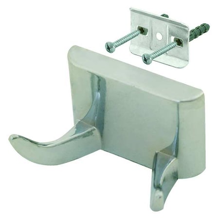 Robe Hook, Metal, Chrome Plated, 2 1/4 in W MPN:15241