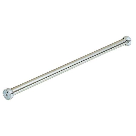 Shower Rod, SS, 42 in L, Chrome Plated MPN:4EEW3